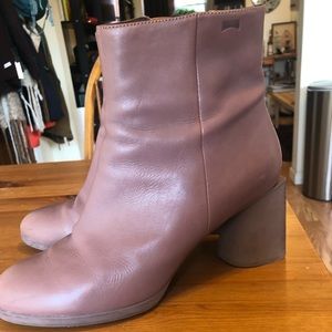 Mauve Camper boots w chunky heel sz 40 (Worn)